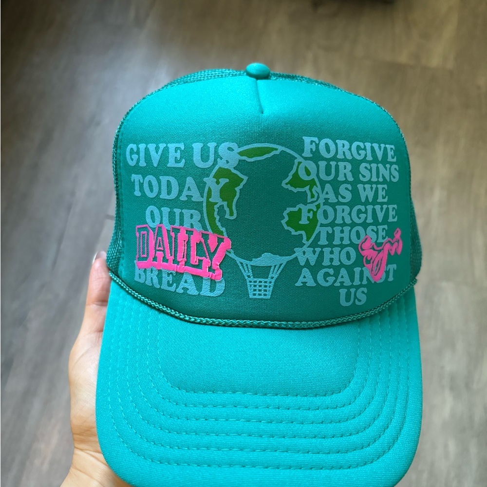 Teal and Pink trucker hat